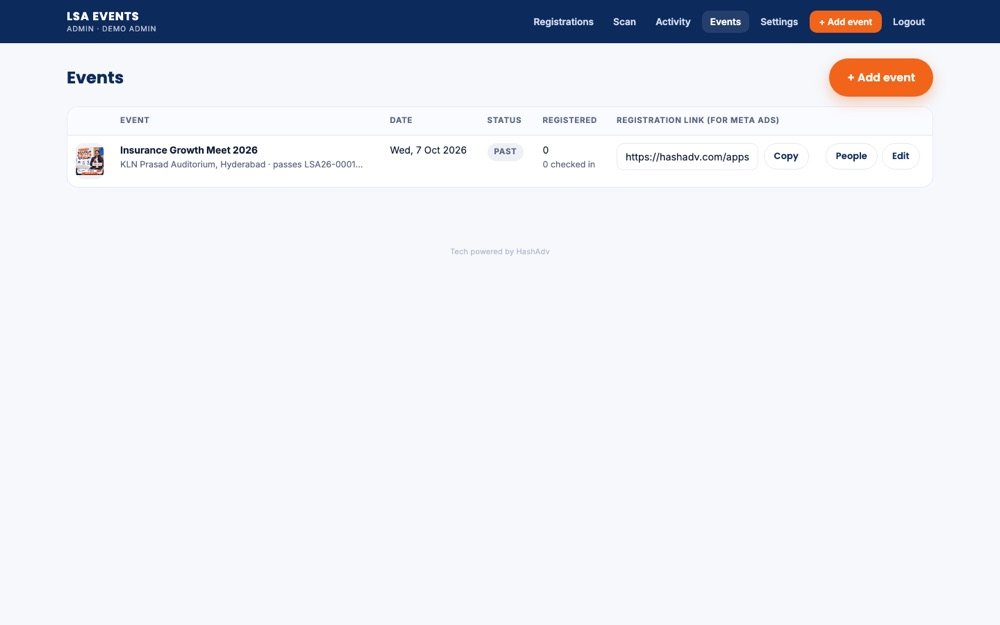 Hash Ticketing — Run more than one event from one account