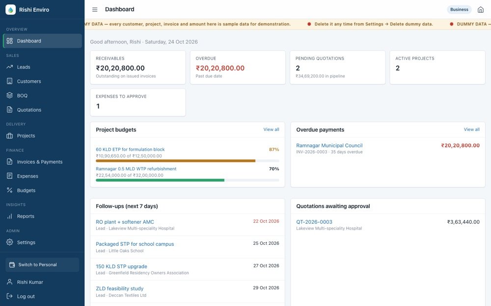 HashERP — See the whole business at a glance