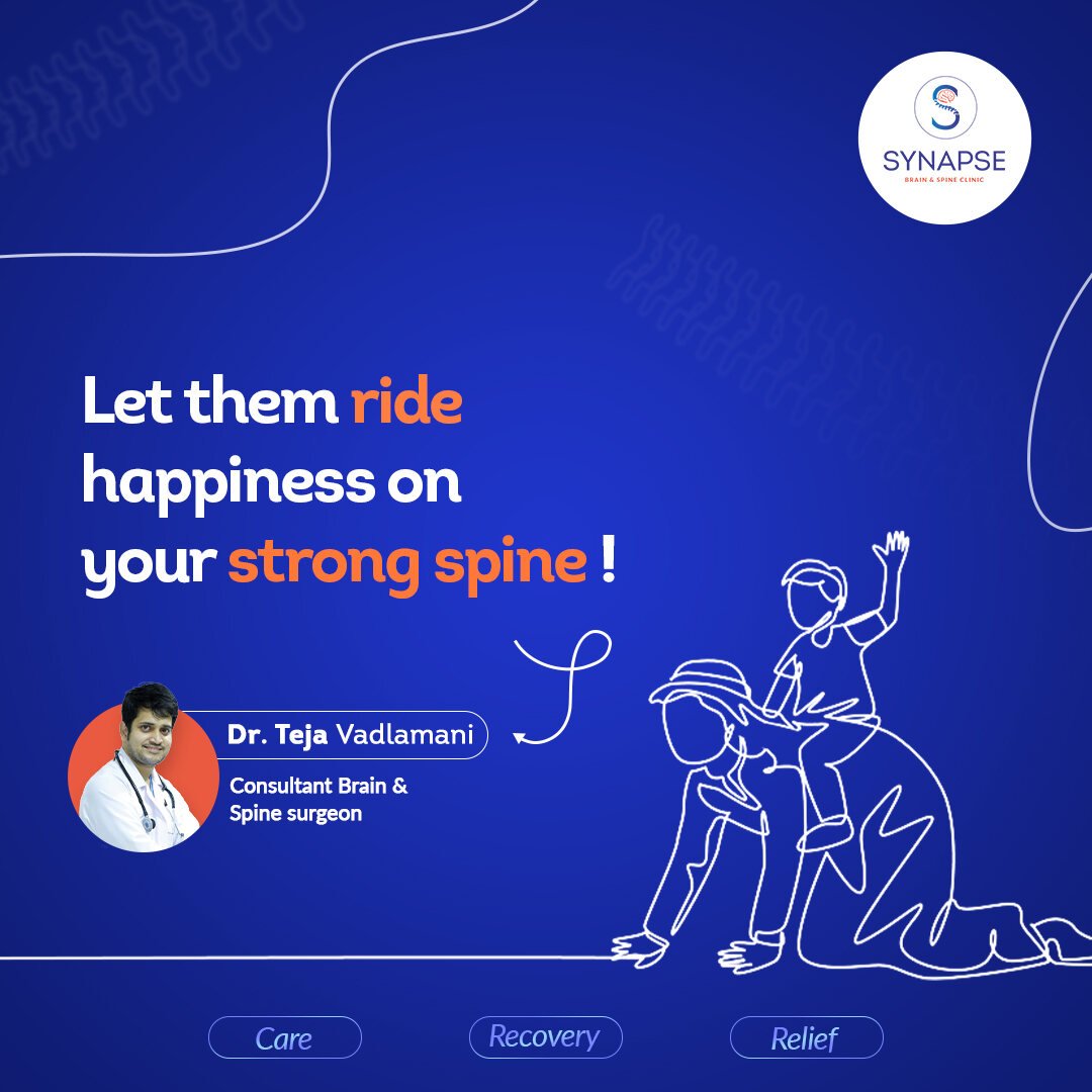 Synapse post, Let them ride happiness on your strong spine, line art of a father carrying a child